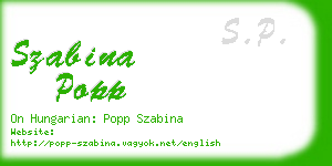 szabina popp business card